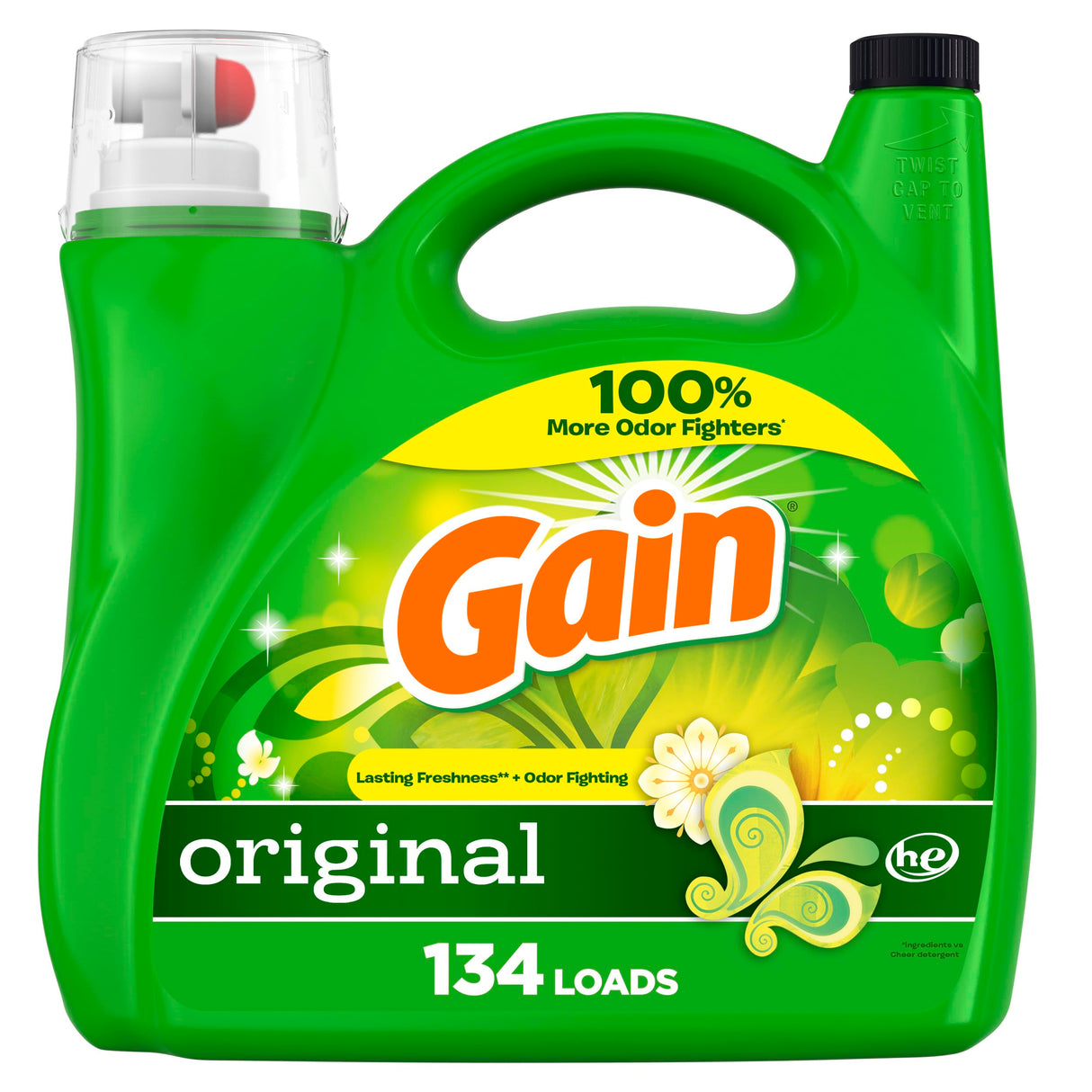 Gain Liquid Laundry Detergent, Original scent, 134 Loads