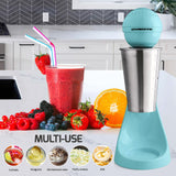 OVENTE Classic Milkshake Maker Machine with 2 Speed Setting, Safety Lock & 15.2 Ounce Stainless Steel Mixing Cup & Rod, Electric Drink Mixer Ideal for Malted Milk, Protein Shakes & More, Blue MS2070BL