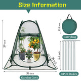Homiton Pop up Garden Netting Cover Plant Guard Cover with 8 Stakes Bird Plant Tent Protector for Vegetables Fruits Flowers (1, 36 * 36 * 39 inch)