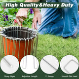 FEED GARDEN 6 Inch 100 Pack Galvanized Landscape Staples Plant Cover Stakes 11 Gauge Tent Stakes Garden Stakes Landscaping Fabric SOD Pins Yard Stakes for Decoration Weed Barrier Fabric