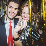 20 Pack Foil Curtain Backdrop Gold Metallic Tinsel Foil Fringe Curtains Photo Booth Props for Birthday Wedding Engagement Baby Shower Bachelorette Christmas Holiday Celebration Party Decorations