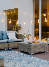 Brightown 29 Feet LED Outdoor String Lights with Shatterproof G40 Edison Bulbs, Connectable and Weatherproof Strand, Commercial Grade Patio Lights for Backyard Garden Patio Decorative, White