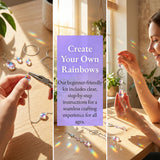 Suncatcher Kit for Adults, DIY Crystal Suncatcher Making Kit with Prism Beads, Includes 15 Strong Adhesive Hooks for Easy Hanging, 380PCS to Make 15 Suncatchers, Home Decor Gift