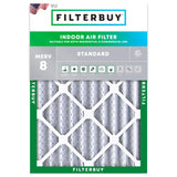 Filterbuy 24x25x4 Air Filter MERV 8 Essential Dust & Allergy Defense (1-Pack), Electrostatic Pleated HVAC AC Furnace Filters Replacement (Actual Size: 23.75 x 24.75 x 3.63)