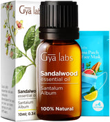 Gya Labs Sandalwood Essential Oil for Serenity & Tranquil Living - 0.34 fl oz - 100% Pure Natural Premium Quality Sandalwood Essential Oils for Skin Care, Diffuser, Perfume, Candle and Soap Making