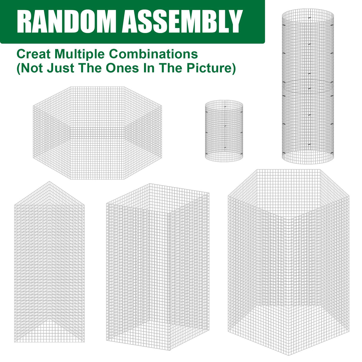 30Pcs Garden Plant Protector Cage 12''x12'', 10 Set Metal Wire Protectors