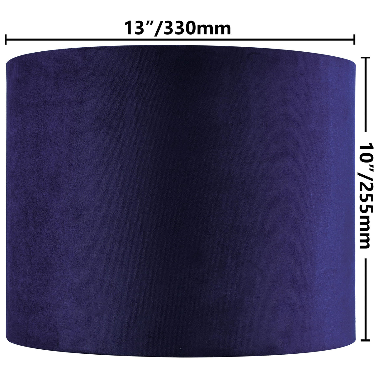 Dark Blue Velvet Drum Lamp Shade Modern Lampshade 13``Top×13``Bottom×10``High(Spider) Medium Lamp Shade for Table & Bedside Lamp Replacement Lampshades in Hand Crafted - By GO&SO