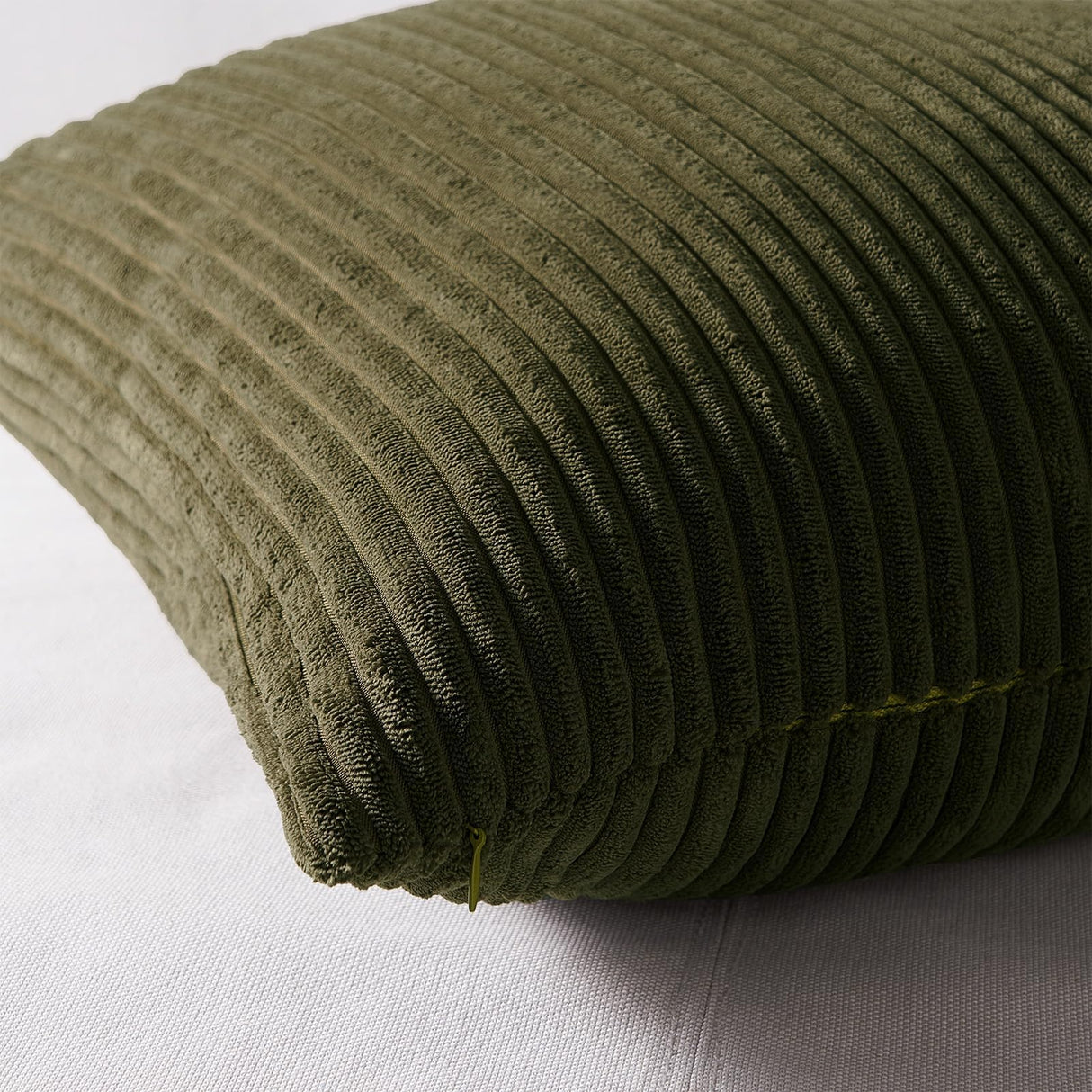 Topfinel Christmas Decorative Throw Pillow Covers Green Series,Winter Fluffy Corduroy Striped Euro Pillows Shams for Couch Bed Bedroom,Western Modern Hunter Green Pillowcase 20x20 Inch Set of 4