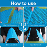 Moonoom 16 Pcs Ground Pool Drainage Walkway, 10.3" x 10.3" Floor Protector Mat, Non-Slip Plastic Modular Interlocking Cushion for Protecting Lawn and Away From Litter
