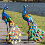 Kircust Metal Peacock Garden Statue and Sculpture,