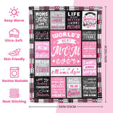 PVDSAVE Mom Birthday Gifts from Daughter, Best Mom Ever Blanket 50"x60"