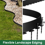 AGTEK Garden Edging 98FT Landscape Edging Kit 3 Inch Height with 60 Stakes