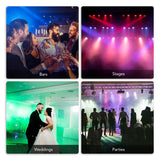 CO-Z 36 LED Stage Lights, RGB Par Lights with Remote Control, DMX Controller Compatible, DJ Lights Stage Lighting Indoor for Christmas Halloween Party, 4 Pack