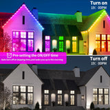 Yocrostar Permanent Outdoor Light,100ft RGB Eave Lights with App Control Remote,IP67 Waterproof LED Lights,Music Sync Outside Light for Christmas,Halloween,Garden,House Decorations