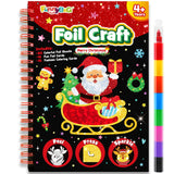 FUNNYB&G Foil Art Craft Activity for Kids - Christmas Crafts Gift Party Favors for Kids Stocking Stuffer Baskets Fillers Gifts Toy for Girls Boys 4 5 6 7 8 9 Years Old(Christmas)