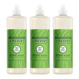 Mrs. MEYER'S CLEAN DAY Liquid Dish Soap, Fresh Cut Grass Scent, 16 Fl Oz Bottle - 3 Pack