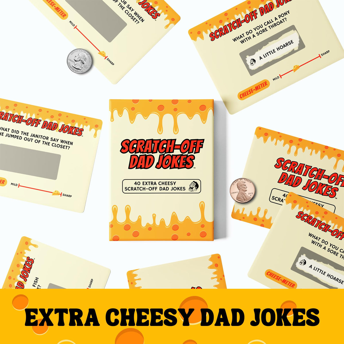 Scratch Off Dad Jokes - Dad Gift Ideas, Great for Fathers Day, Stocking Stuffers, White Elephant and Birthday Ideas - Set Includes 60+ Extra Funny Dad Jokes