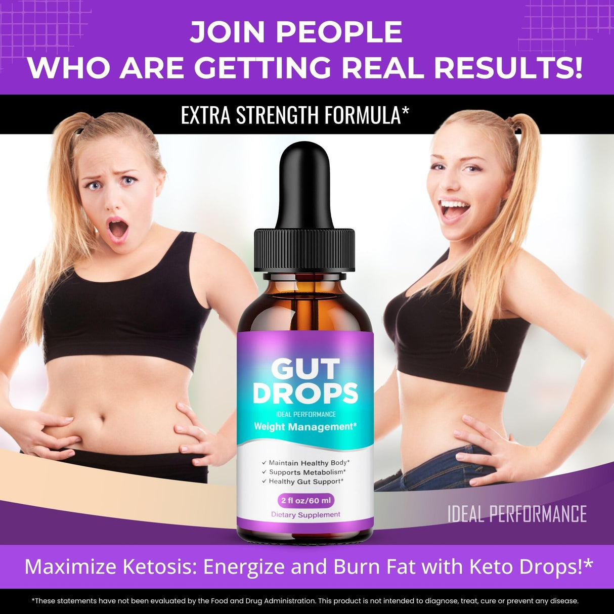 Gut Drops Advanced with Pumpkin Seeds Extract, Gut Drops Advanced Reviews, GutDrops Supplement Liquid Droppers, Maximum Strength, All-Natural Liquid Formula to Maintain Healthy Body, Energy (3 Pack)