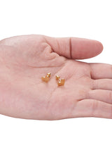18k Gold Plated Screw Back Heart Stud Hypoallergenic Earrings for Kids, Baby, Toddler, Little Girls with Surgical Steel Post for Ultra Sensitive Ears with Secure Safety Screwback