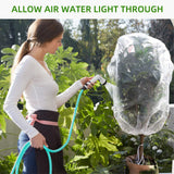 PDGROW Garden Mesh Netting for Plants, 4 Pack Insect Bird Barrier Netting Mesh with Drawstring, 3.3x4.9 FT Garden Bug Netting Plant Cover for Protect Fruit Tree Vegetable Flowe
