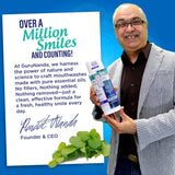 GuruNanda Teeth Whitening Dual Barrel Oxyburst Mouthwash - Alcohol & Fluoride Free, Hydrogen Peroxide to Promote Whiter Teeth - Wild Mint - 3x20 Fl Oz