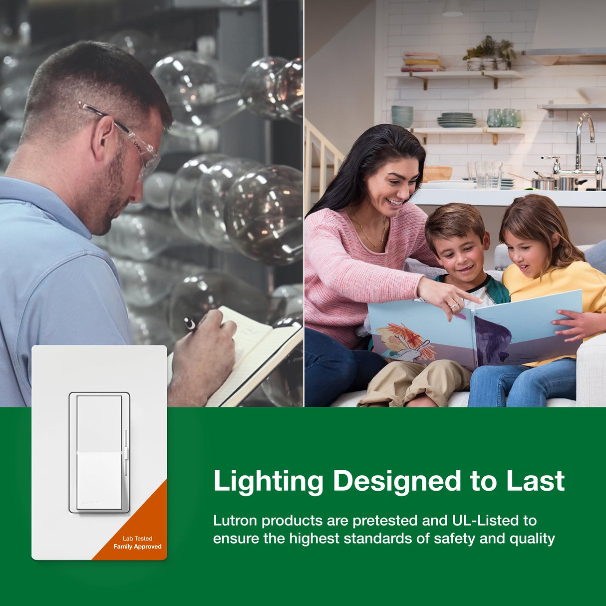 Lutron Diva LED+ Dimmer Light Switch for Dimmable LED, Halogen, and Incandescent Bulbs, 150 Watt, Single-Pole or 3-Way, DVCL-153P-WH, White