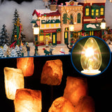 6 Packs 6ft Village Light Cord with 1W C7 LED Bulb, Salt Lamp Cord with ON/Off Switch and 2 Spare Fuses, Blow Mold Light Ideal for Christmas Village House Craft Decorations