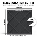 PuroAir MegaFilter - 20x20x1 Air Filter MERV 13 Activated CarbonTech Defense - Heavy Duty 3 Layer Furnace Filters Allergens, Pollen, Dust, Pet Dander, Smoke, Odors - HVAC Air Filter 20x20x1 (1-Pack)