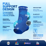 Modvel Foot & Ankle Brace Socks for Sprained Ankle Compression Sleeve - Plantar Fasciitis Relief Brace, Foot Support for pain Women & Men - Tendonitis & Arthritis Feet Sleeve, Stabilizing Ankles Wrap