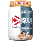 Dymatize ISO100 Whey Protein Powder Isolate, Cinnamon Cereal, 25g of Protein, 20 Servings, 5.5g BCAAs, Less Than 120 Cal., Gluten Free, 1g Fat, 1g Sugar, 2g Carb