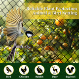 Jvgoo Bird Netting for Garden, 13 x 40 FT Bird Netting for Chicken Coop, Heavy Duty Garden Poultry Net Mesh with Ties and Staples for Fruit Trees Vegetables Against Birds, Deer, Squirrels