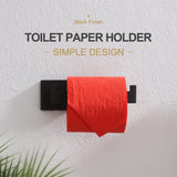 KOKOSIRI Black Toilet Paper Holders Bathroom Toilet Paper Roll Holder SUS304 Stainless Steel Contemporary Wall Mounted, 2 Pack, B2003BK-P2