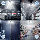 Aoretic LED Garage Lights 1 Pack -180W, 18000LM 6500K Led Shop Light with 6+1 Deformable Panels, Basement Barn Light Garages Ceiling Lights, E26/E27 for Garage, Warehouse, Shop