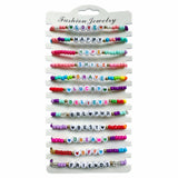 Behrooci Friendship Bracelets Boho Stackable Bracelets for Women Beach Jewelry Surfer Heishi Clay Bead Bracelets