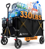 Hikenture Wagons Carts Foldable 330LBS, Heavy Duty Collapsible Wagon