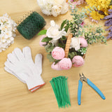 ROADPLUM 4 × 236 in Floral Wire Netting, Green Chicken Wire for Floral Arrangements, Galvanized Coated Chicken Mesh Netting with Plier & Plant Ties for Floral Supplies | Garden Fencing | DIY Craft