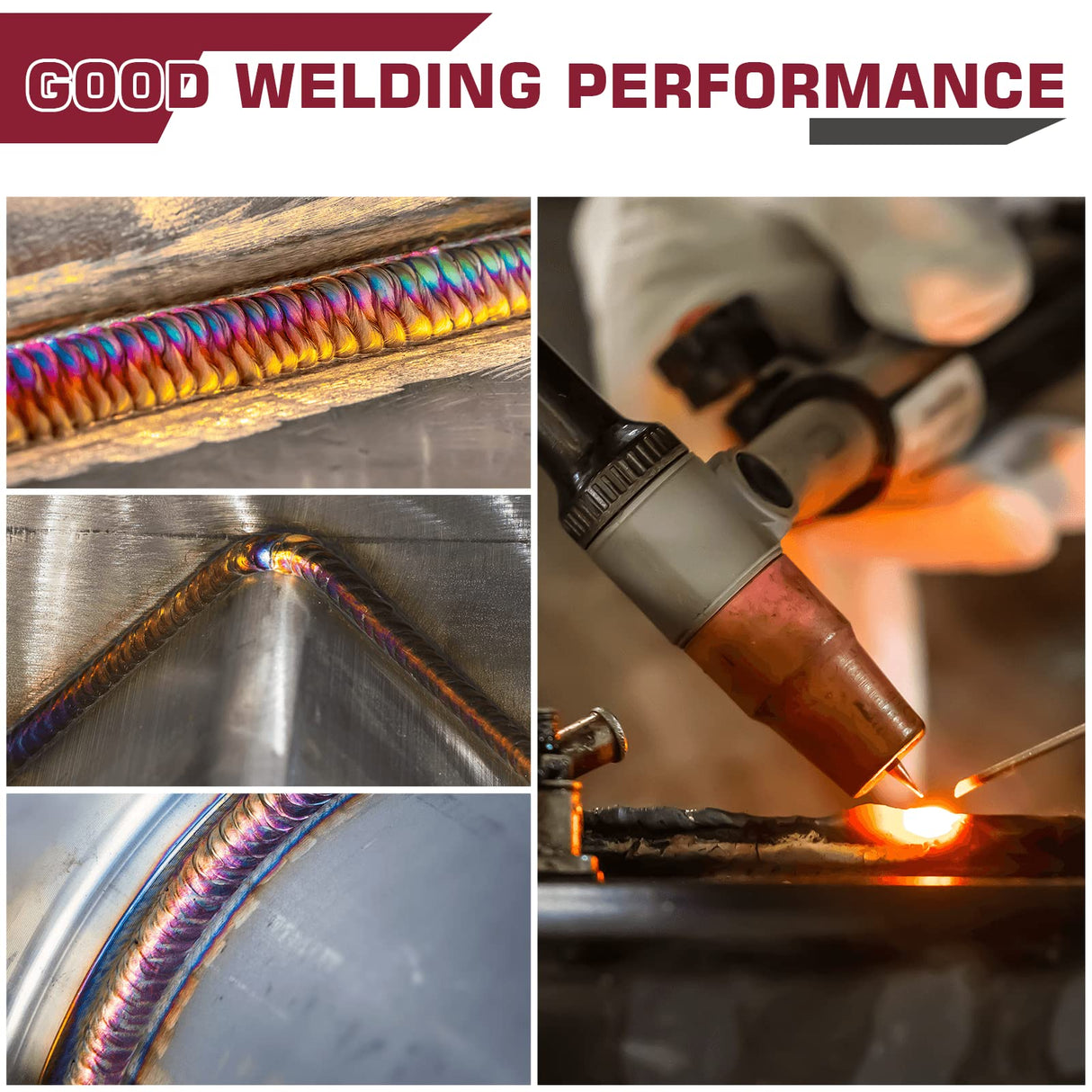 ARCCAPTAIN TIG Welding Tungsten Electrode 10-Pack 3/32"x 7"(Red, WT20/EWth-2)