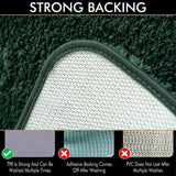 MIULEE Dark Green Bathroom Rugs Set 2 Piece, Non Slip Bath Mat with Absorbent Microfiber, Ultra Soft Thick Rugs for Bathroom Floor Tub Shower Christmas Decor, Machine Washable (16 x 24 Inches)