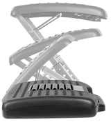 Mount-It! Adjustable Footrest with Massaging Bead | Adjustable Height and Tilt Office Foot Rest Stool for Under Desk Support | 5 Height Settings, 3 Tilt Settings | Black