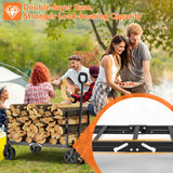 Semoprus 3 in 1 Wagons Carts Foldable,360LBS Beach Cart with Sturdy Wheels