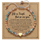 yupoxiu Natural Stone Bracelets - Inspirational Birthday Gifts for Women
