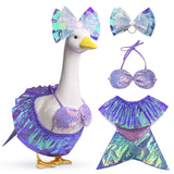 Pextian Mermaid Goose Outfits, 23 inch Bikini Porch Goose Summer Outfit. Cute Goose Clothes for Cement Goose Statue Decor