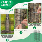 UQM 6 Pack Tree Trunk Protector, 12 Pcs Metal Tree Guards Trunk Protector