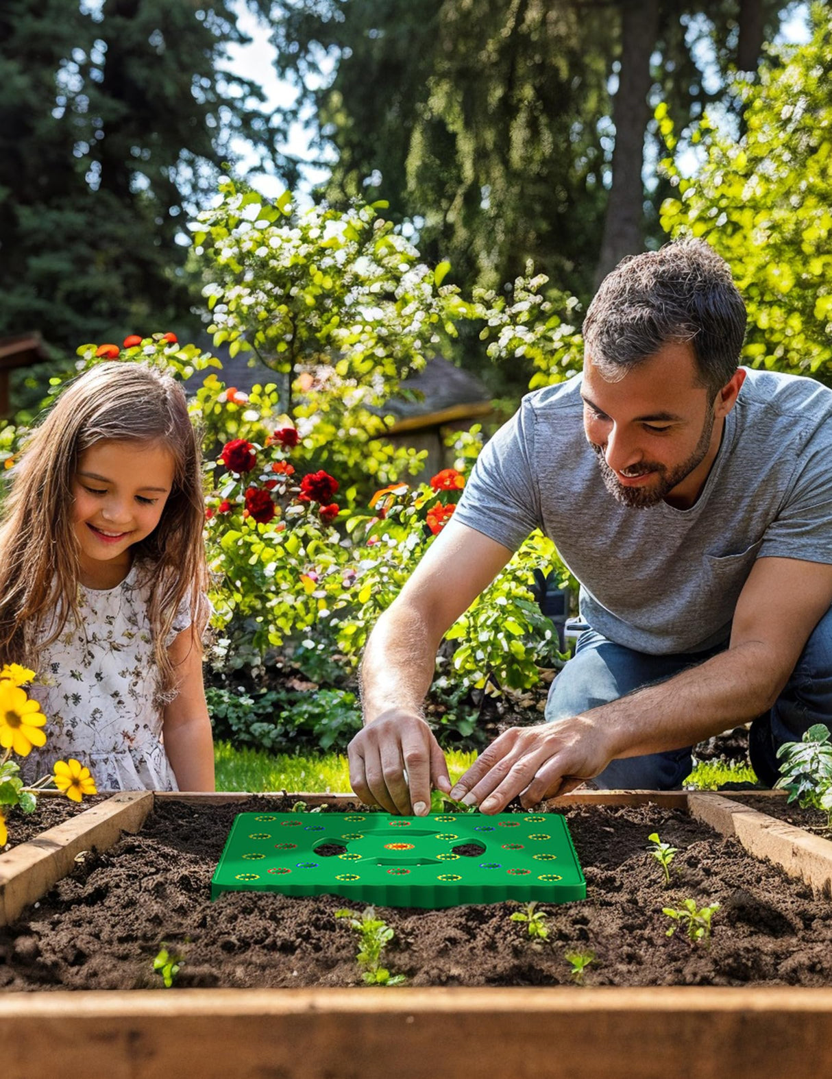 Seed Spacer Tool for Square Foot Gardening Grid and Raised Bed Planting Kit