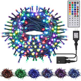 HOME LIGHTING 66ft Christmas Decorative Mini Lights, 200 LED RGB Changing 8 Functional Green Wire Fairy Halloween Lights with Remote Timer, Plug in Indoor Outdoor Xmas Wedding Party Decor