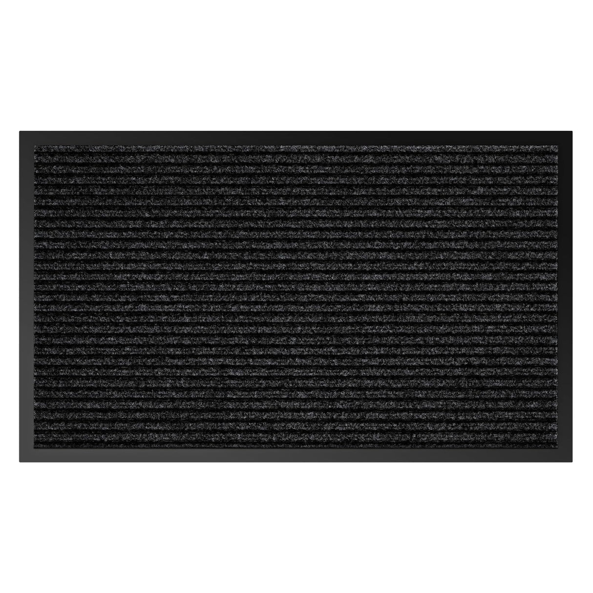 Commercial Floor Mat Non-Slip Waterproof, 60"x36" Front Door Mat for High Traffic Areas, Easy Clean Low Profile Durable Rug, for Entryway, Indoor/Outdoor, Office, Industrial, Garage, Black