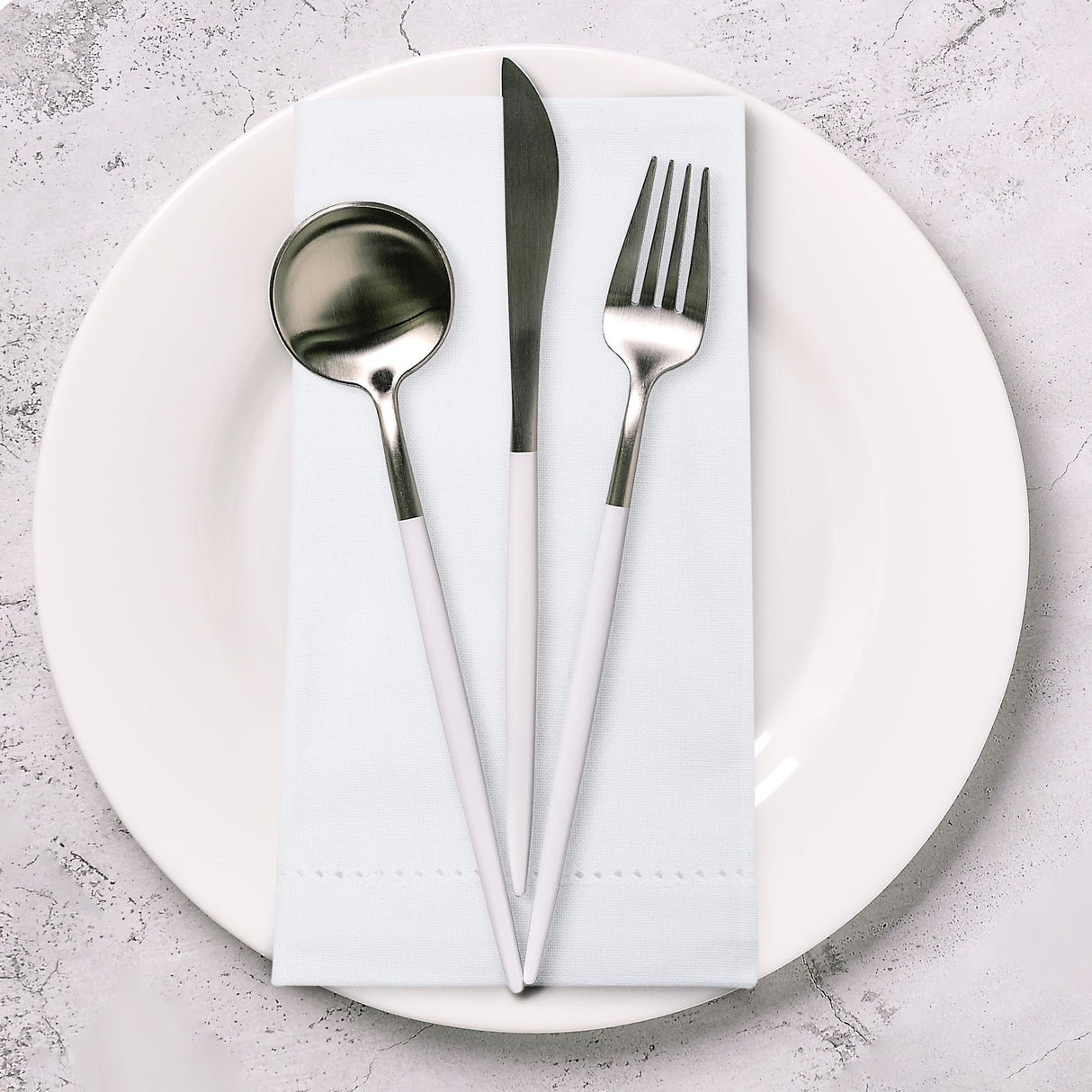 Urban Villa White Cloth Napkins Set of 12 100% Cotton Hemstitch Dinner Napkins Cloths Washable 20”x20” Absorbent Soft Durable Reusable-Ideal for Everyday Use Parties Wedding Thanks Giving Christmas