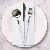 Urban Villa White Cloth Napkins Set of 12 100% Cotton Hemstitch Dinner Napkins Cloths Washable 20”x20” Absorbent Soft Durable Reusable-Ideal for Everyday Use Parties Wedding Thanks Giving Christmas