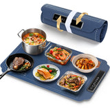 Kourice Warming Mat for Food, Food Warmer with 4 Level Adjustable Temperature, Full Surface Heating, Rollable & Portable Food Warming Mat，Electric Warming Tray for Buffets Party and Home Daily Use