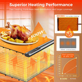 Warming Mat for Food | Max Temp 248℉,Fast Full-Surface Food Warmer with 8-Level Adjustable and Timer,Roll-Up & Portable Silicone Food Heating Pad with Child Lock,Electric Warming Tray for Buffet Party